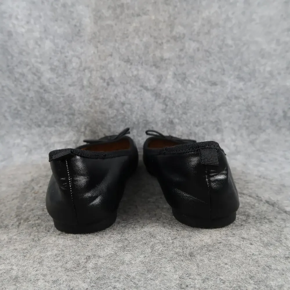 Cat & Jack Shoes Girls 1 Ballet Flats Slip On Black Round Toe Bow Comfort Kids
